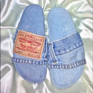 📣Custom denim slides🚨